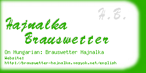 hajnalka brauswetter business card